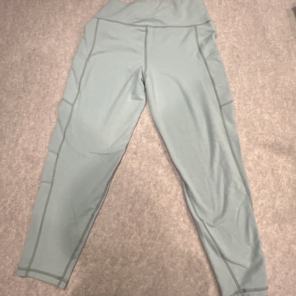 American Eagle Womens Rib Inset The Everything  Pocket Leggings Green XL NWOT - Picture 2 of 7